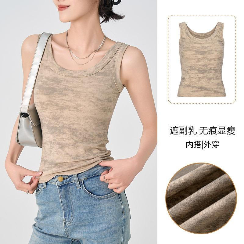 Vest sling base outer wear inner top shirt summer thin versatile cover breast watermark sleeveless woman