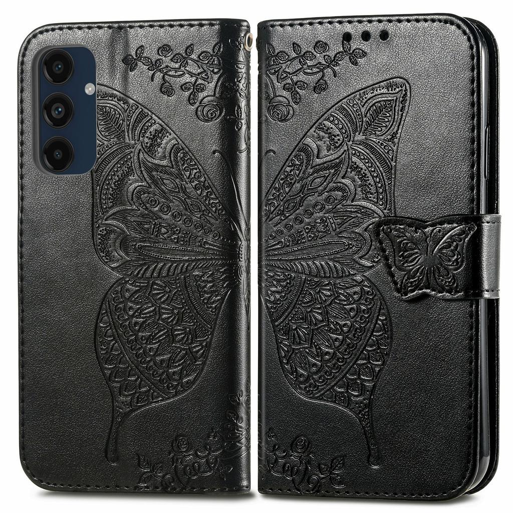 For Samsung Galaxy S24 FE Case PU Leather Wallet Phone Cover Butterfly Pattern