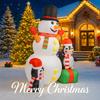 5.91FT Yard Party Decoration Inflatable Snowman Penguins Toy LED Light Xmas Home Supplies Xmas Ornament Christmas Holiday Gift