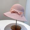Summer Breathable Sombreros Sun Hats for Women Foldable Beach Hat Fisherman's Basin Caps Black Straw Hat Panama Cap