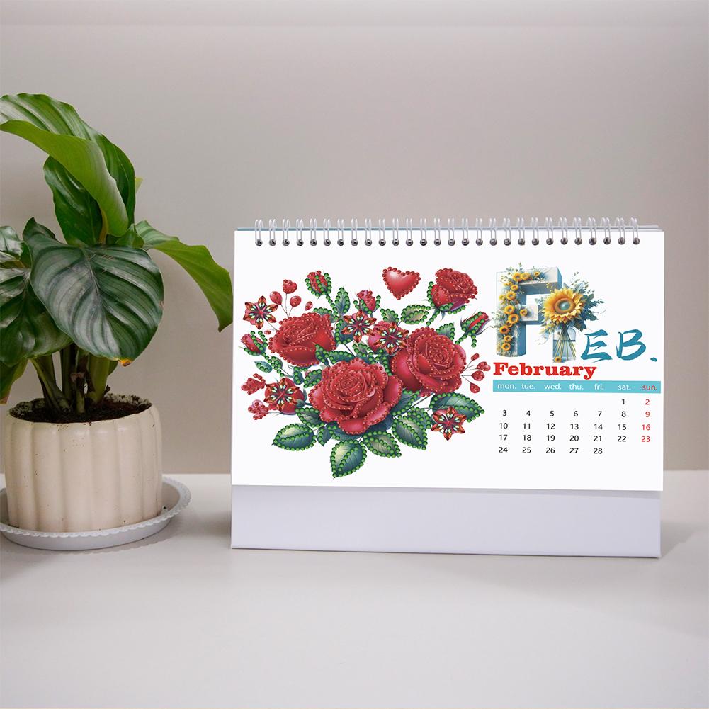 2025 Special Shape Cup Table Top Diamond Painting Ornament 5D DIY Diamond Art Tabletop Decorations Rhinestones Desktop Calendar