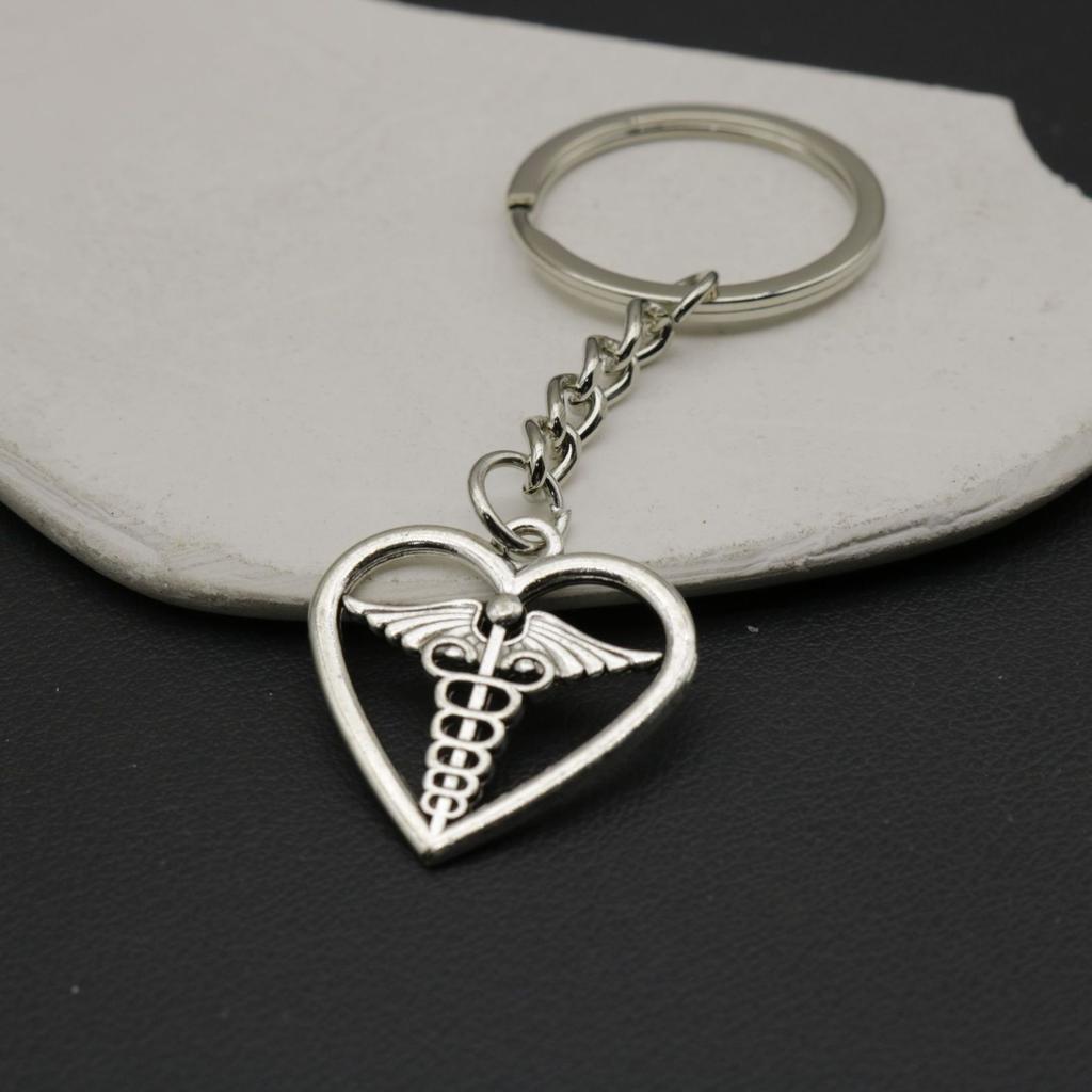 Popular Jewelry Simple Medical Scepter Love Key Chain Pendant