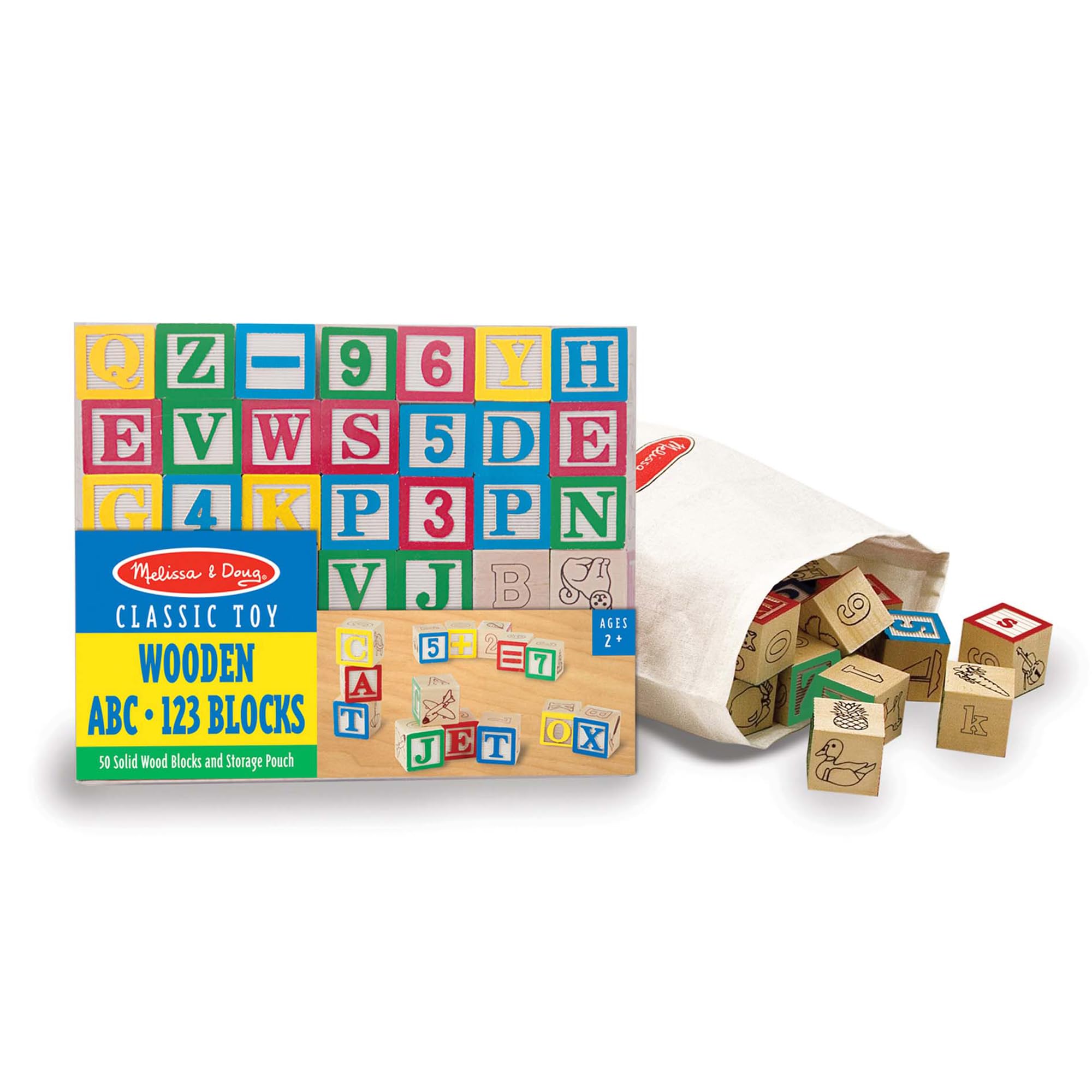 Деревянные кубики Melissa & Doug АБВ 123 1900