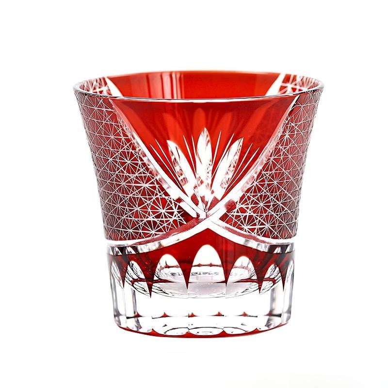 Edo Kiriko Hand-Carved Crystal Whiskey Glass