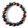 Natural Stone Power Stone Bracelet Tiger Eye for Men and Inner Circumference Women, 10mm, Approx. 17.5cm