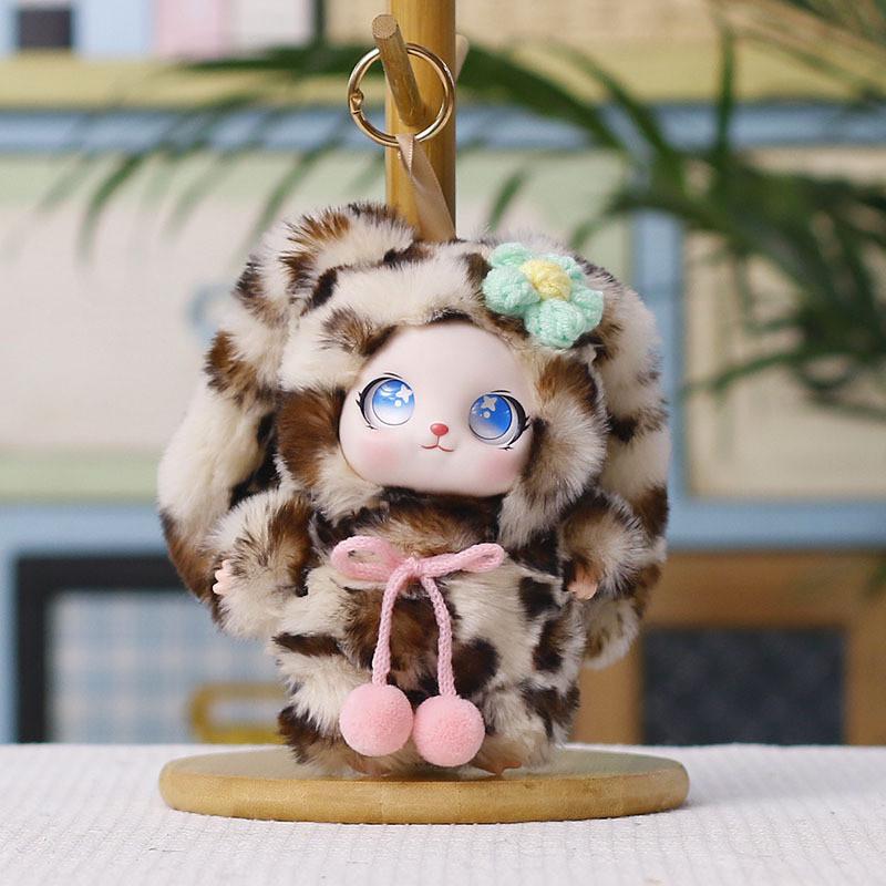 Cute Bunny Plush Keychain With Colorful Design For Kids And Teens