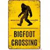 Poster da Parete in Metallo Vintage Segno Bigfoot Decorazione Bar Garage