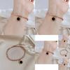 Fashionable Rose Gold Titanium Steel Women's Bracelet With Geometric Shapes