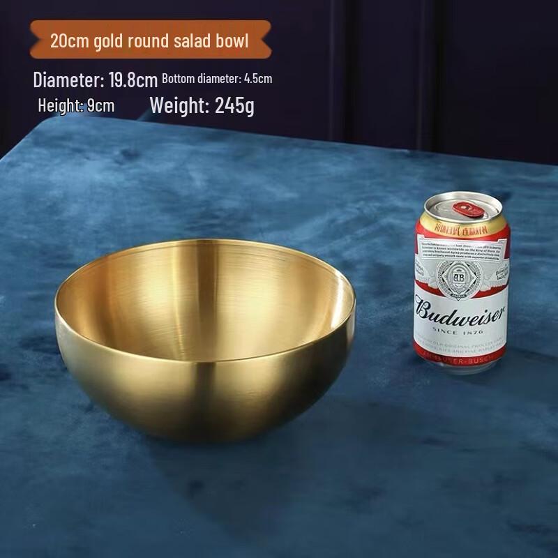 Набор мисок Jinjianchun из золотой нержавеющей стали, однослойные, многоцелевые