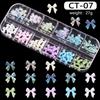 12-Grid Box Nail Art Resin Bow Streamer Ballet Alloy Butterfly Jewelry Diy Accessories