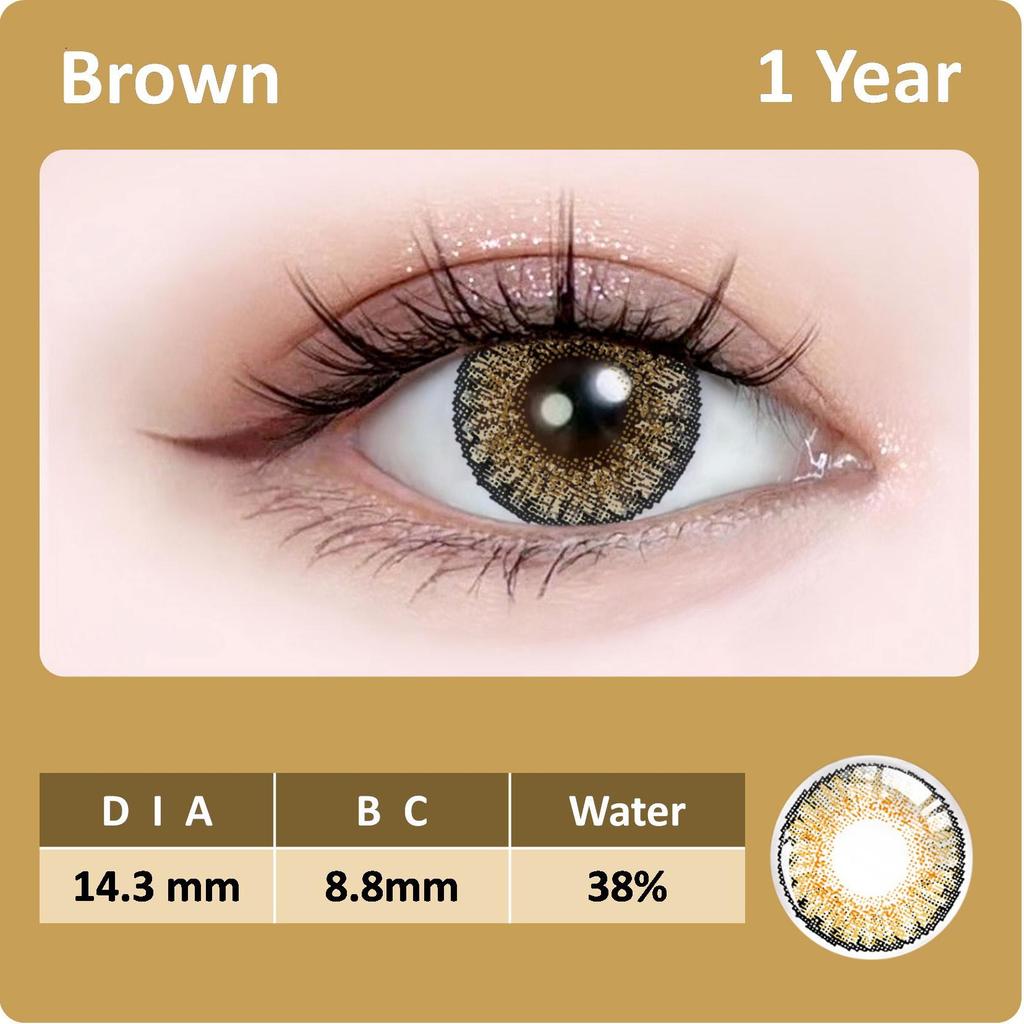 Color Contact Lenses 1 pair for colorful Eyes 14.3mm Yearly Use Soft Cheap Lens Natural color