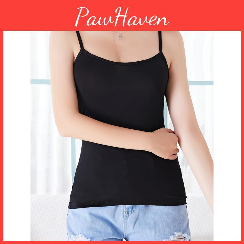 Top Round Camisole Summer Neck Allmatch Basic Cami Top Womens Lingerie Underwear