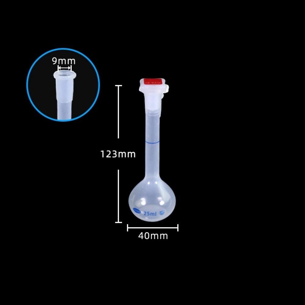 25/50/100/250/500/1000ml Volumetric Flask Plastic Long Neck Graduated Bottle with Stopper Measuring Flask