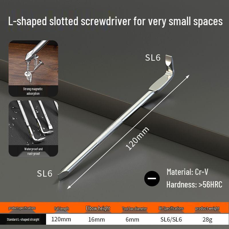 

Right Angle Magnetic Screwdriver Set: L-Shaped and Z-Shaped for Tight Spaces with Hex Sockets.