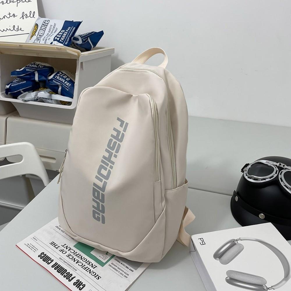 Fashion Large Capacity School Backpack Letter Lightweight Student Backpack Waterproof Book Bag