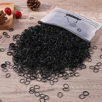 Einweg-Gummiband DAMEN Haar Schwarz Kleines Gummiband Dicke Lederabdeckung Schadet dem Haarband nicht Langlebiges Haarband Kopf