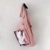 [YUYAKESHI] Ita-bag Waist Pouch with Clear Window, Adjustable Length, Shoulder Bag with Buckle, Display Pouch for Badges, Perfect for Outings (Pink)