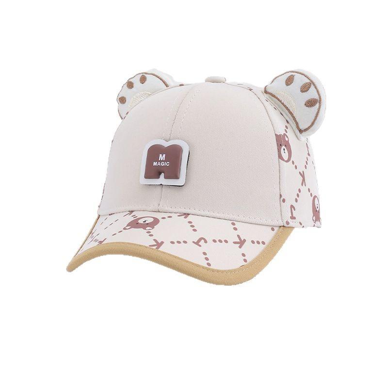 

Тонкая детская бейсболка от солнца на весну и осень, детская бейсболка с мультяшным медведем (49-52cm)