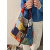 Casual canvas bag Korean lazy style underarm bag 2025 new bohemian style large-capacity shoulder bag