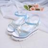 Women Summer Sandals 2024 New Style Metal Decoration Korean Version of The Muffin Platform Casual Student Beach Shoes for Women