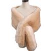 Women's Faux Fox Fur Shawl Cloak: Thick Autumn/Winter Bridal Evening Scarf and Neck Warmer
