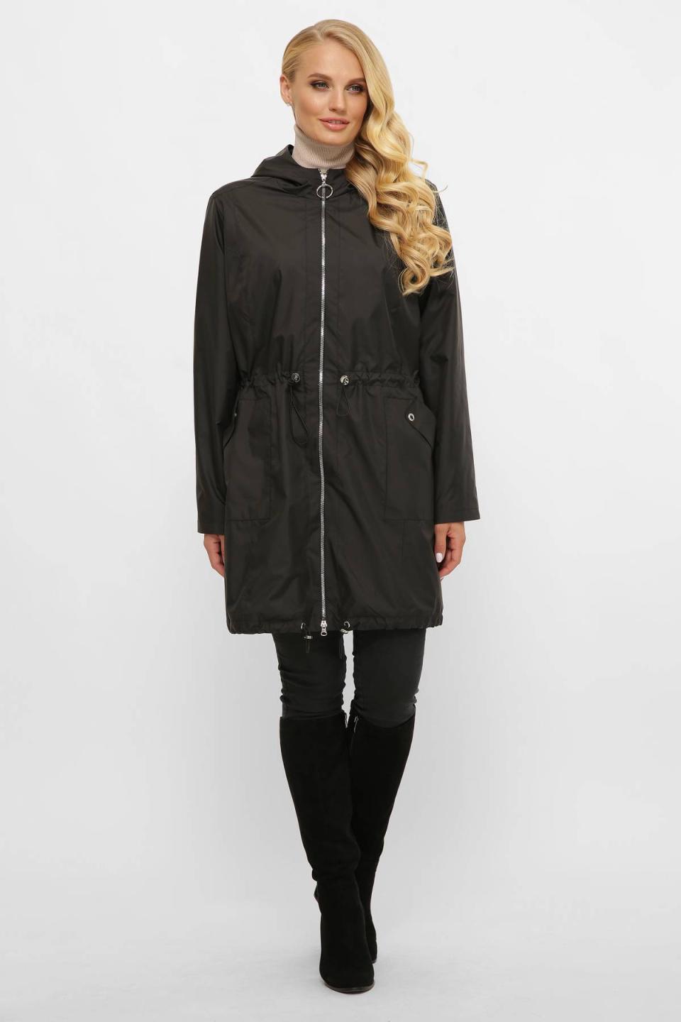 

Демісезонний плащ з капюшоном Tatiana ЛАНА 7XL чорний