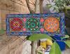 Hand Carved Painted Floral Wood Panel: Indian Home Decor