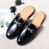 Herren Sommer Freizeit Slipper Leder Loafers: Britischer Stil, spitze Zehenpartie, Halbschuhe, minimalistische Mules.