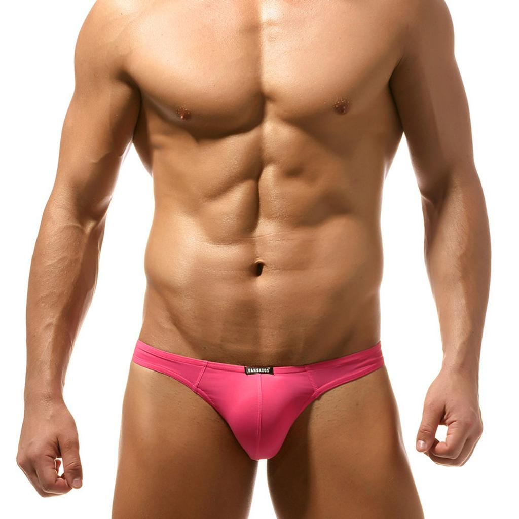Men's Thong Cartoon Print U Personalized Low Waisted Elastic Underwear