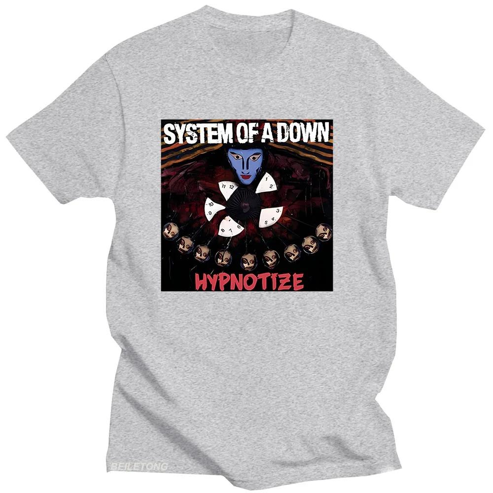 System Of A Down Hypnotize Album Art T-Shirt Nu Metal Black Unisex Oversized Vintage Hard Rock Band Women And Men T-shirts