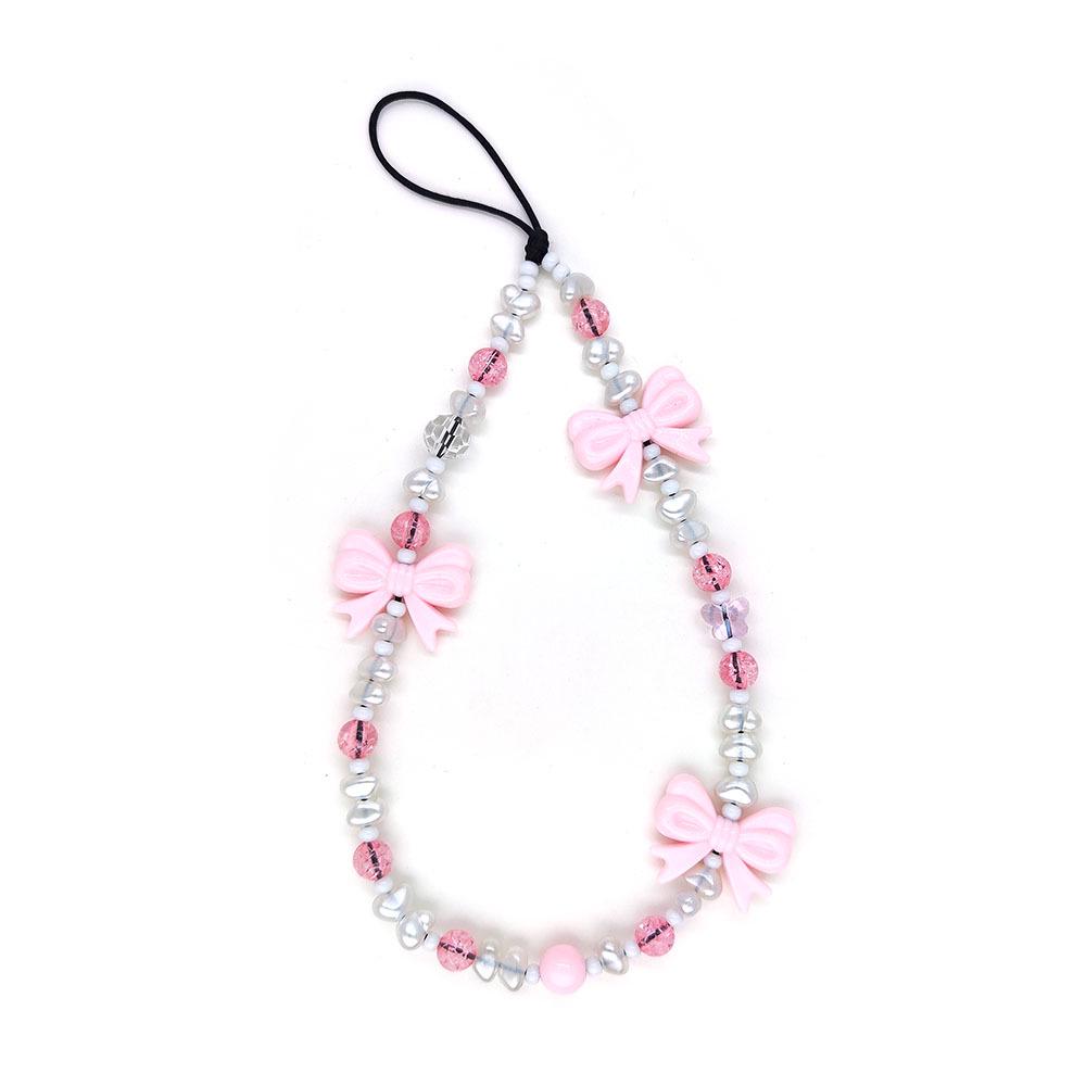 KKBEAD Dámský přívěsek na řetízek na telefon s korálky ve tvaru motýla - Ruční výroba, Univerzální styl ins z Japonska a Koreje