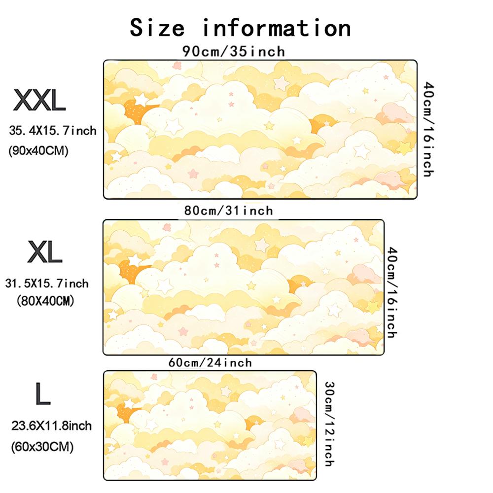 Blue Cloud Star MousePad Mouse Pad Large Computer Office Table Mats XXL Anti-slip HD Gaming Keyboard Mousepads Long Desk Mat