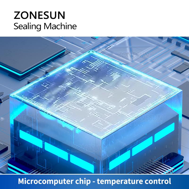 ZONESUN ZS-GLF1P Semi-Automatic Food Aluminum Foil Pouch Continuous Heating Roller Plastic Bags Sealing Machine