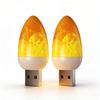 LED Flame Flame Candle Lights USB Dynamic Flame Flash Atmosphere Light Portable Book Lamp Camping Lighting Bedroom Decoration