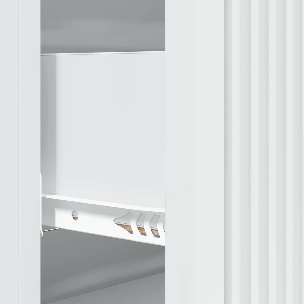 White Drawer Cabinet 66 x 34.5 x 90 cm Particleboard