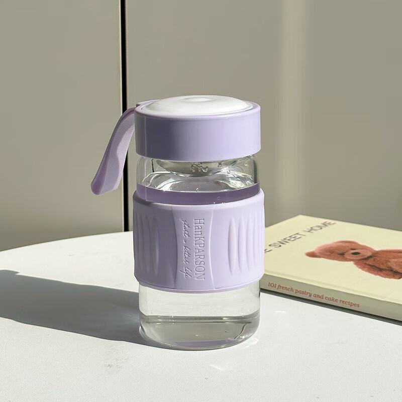 FUGUANG Portable High Borosilicate Glass Water Bottle