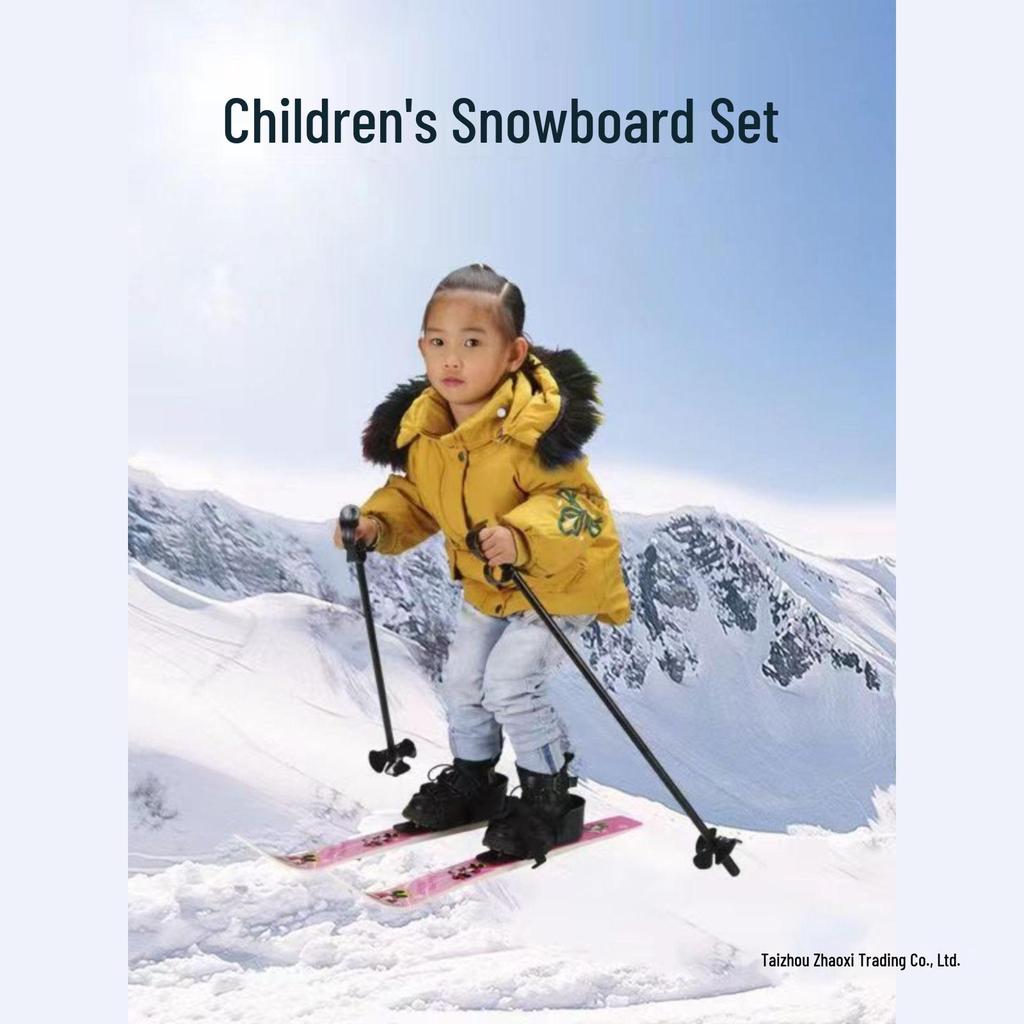 Anfänger-Ski-Set für Kinder mit Stöcken - Park Road Outdoor Schlitten- und Ski-Ausrüstung