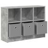 Sideboard with Drawers Concrete Grey 73.5 x 22.5 x 53.5 cm