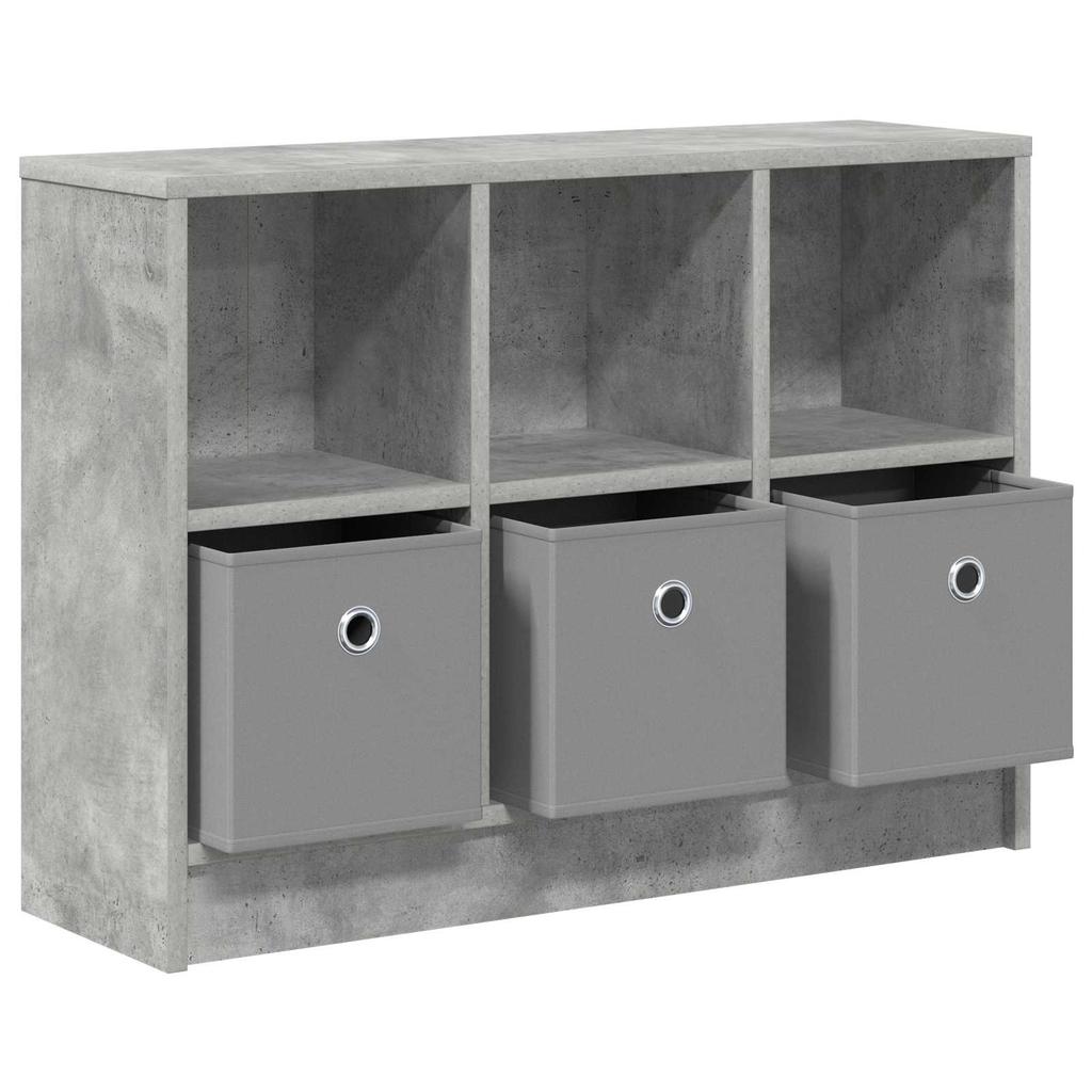 Sideboard with Drawers Concrete Grey 73.5 x 22.5 x 53.5 cm