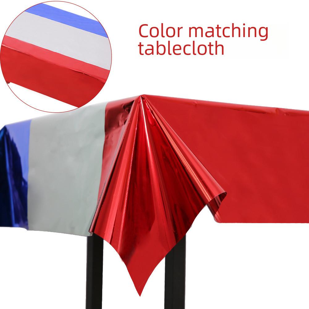Festliches Rot-Weiß-Blaues Wasserdichtes Tischdecken für Unabhängigkeitstag-Feiern und Partys