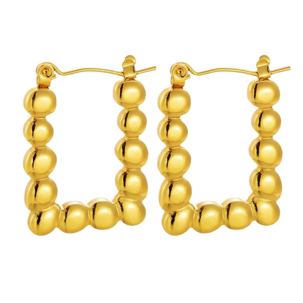 Boucles d'Oreilles en Acier Inoxydable pour Femmes Vintage Luxe Élégant Bijoux en Acier Titane