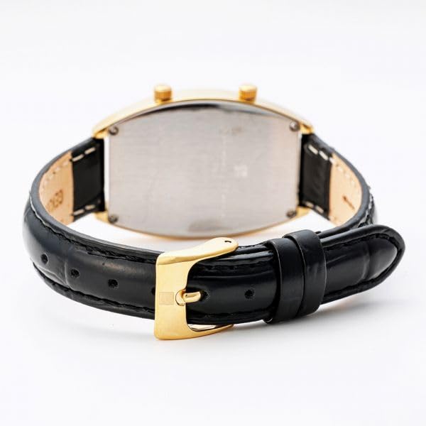 Authentic Salvatore Marra Wristwatch SM23107-GDWHBK, Water Resistant, Tonneau Case, Dual Time, GDWHBK [Parallel Import]