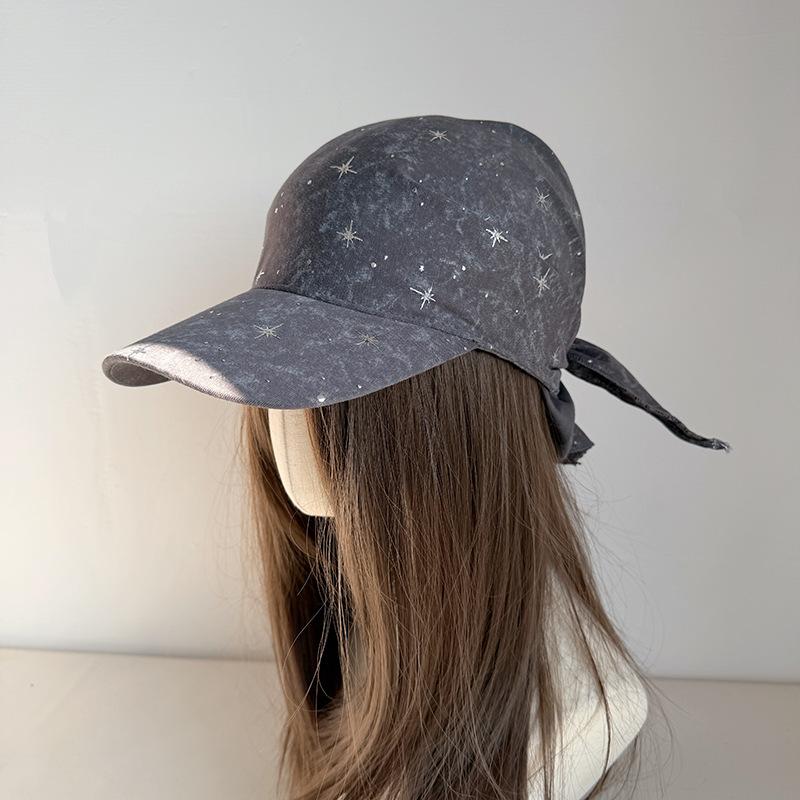 Retro Print Headscarf Hats Women Spring/Summer Thin Breathable Baseball Cap Turban Hat Vintage Kpop
