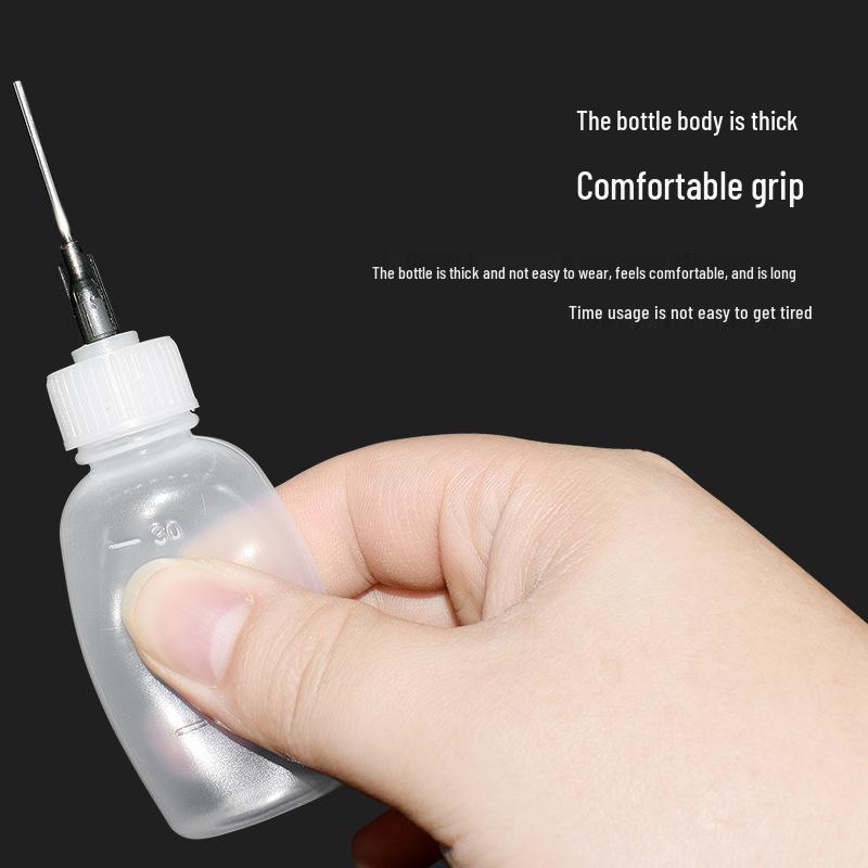Needle Tip Dispensing Bottle, 30ml: Ideal for Alcohol, PCB Cleaner, Flux, Paint, Epoxy Resin, and Small Oil Applications.