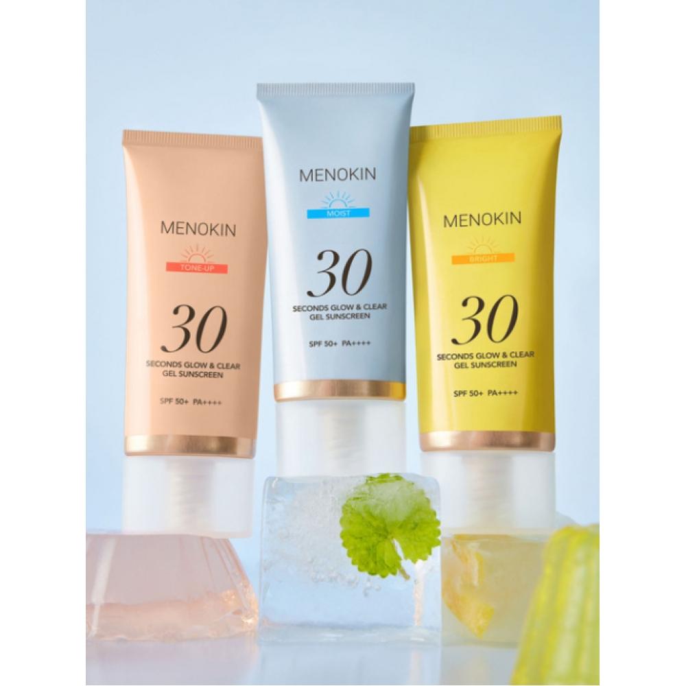 Menokin 30 Seconds Glow   Clear Gel Sunscreen Bright 50ml