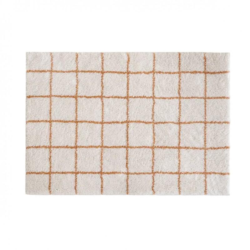 Plush Velvet Tufted Grid Rug Bedroom Bathroom Entryway Non-Slip Absorbent Floor Mat