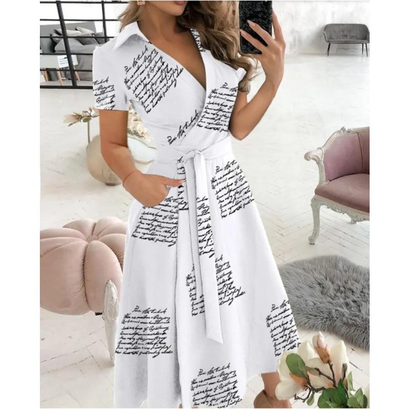 Rainbow Striped Print Summer Dress 2023 Women Button Up Short Sleeve Casual Vintage Shirt Long Dress Ladies Elegant Maxi Dresses