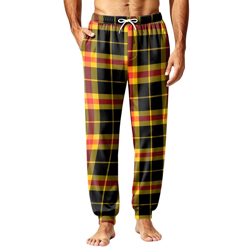 Men's Christmas Printed Thermal Pajama Pants for Fall Winter