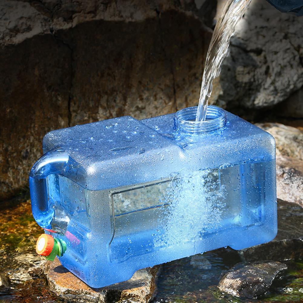 20-7.5L Large Capacity Water Container with Handle for Camping Drinking Water Storage Bucket Travel Water Canister with Faucet