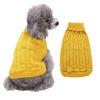 Solid Color High Neck Aran Cable Knit Sweater for Large Dogs